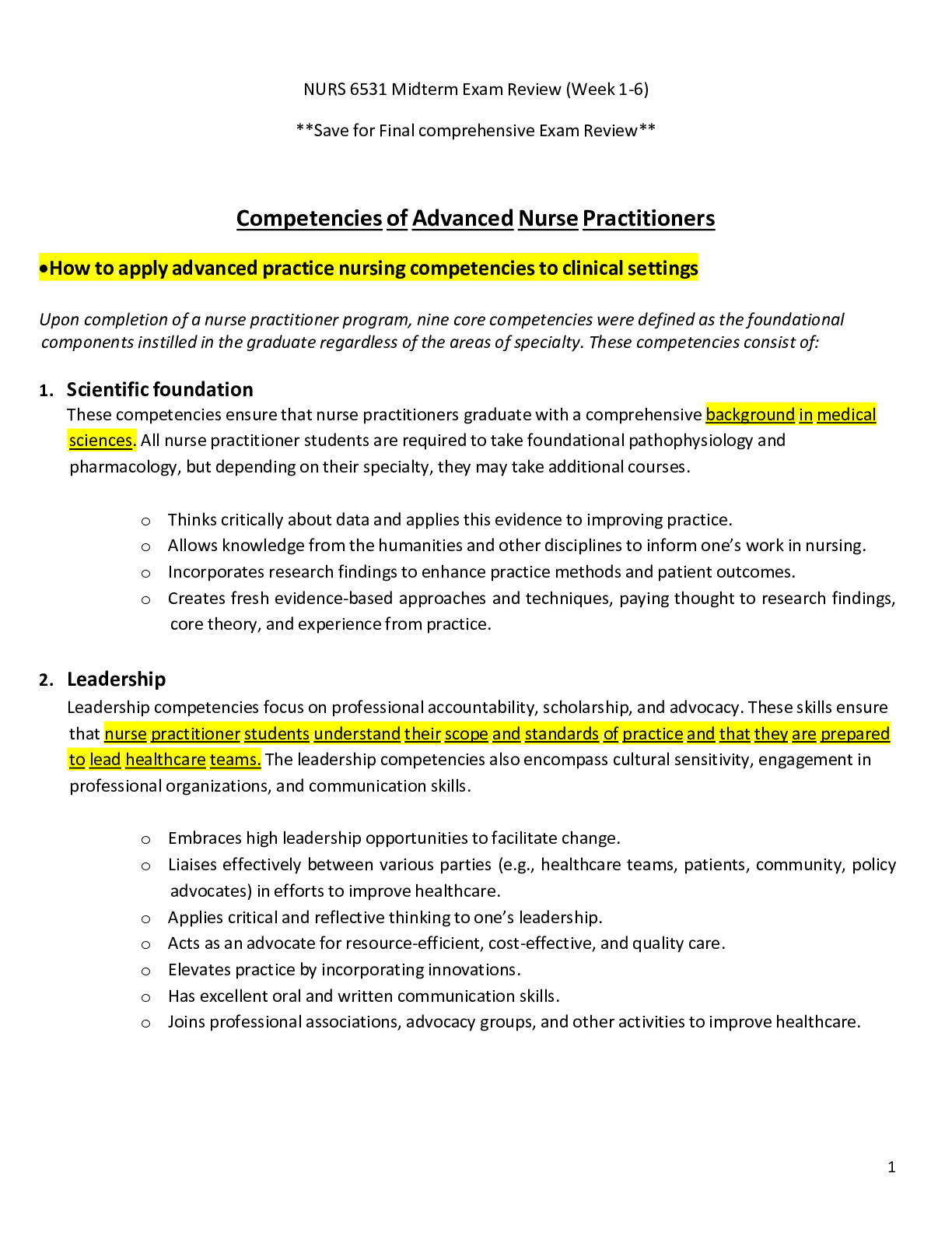 Preview image for NURS 6531 Midterm Exam / NURS6531 Midterm Exam(2 Versions)(Each 100 Q/A)(2020,Updated):Walden